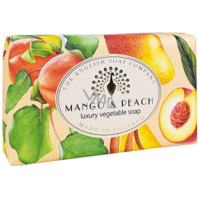 English Soap Mango & Broskev přírodní parfémované toaletní mýdlo s bambuckým máslem 190 g