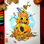 Posca Univerzální sada akrylátových popisovačů 0,9 - 1,3 mm Autumn mix zemitých tónů 8 kusů PC-3M