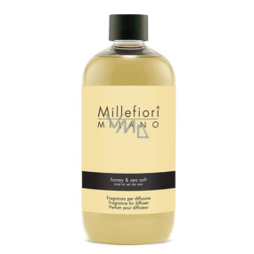 Millefiori Milano Natural Honey & Sea Salt - Med a mořská sůl Náplň difuzéru pro vonná stébla 500 ml