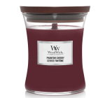 WoodWick Phantom Cherry - Přízračná třešeň vonná svíčka s dřevěným knotem a víčkem sklo střední 275 g