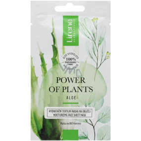 Lirene Power of Plants Aloe hydratační plátýnková maska 17 g