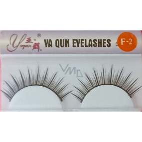 EyelaShes Umělé řasy s lepidlem F-2 Černé 1 pár