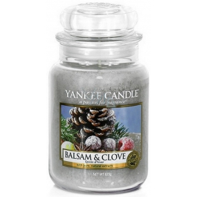 Yankee Candle Balsam & Clove - Balzámová jedle a hřebíček vonná svíčka Classic velká sklo 623 g