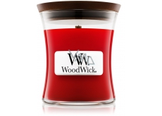 WoodWick Pomegranate - Granátové jablko vonná svíčka s dřevěným knotem a víčkem sklo malá 85 g