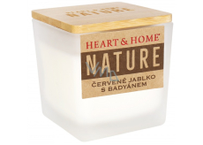 Heart & Home Nature Červené jablko s badyánem vonná svíčka sklo, doba hoření až 20 hodin 80 g