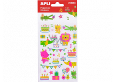 Apli Stickers Neon Animals nálepky s motivem zvířátek 1 arch 18044