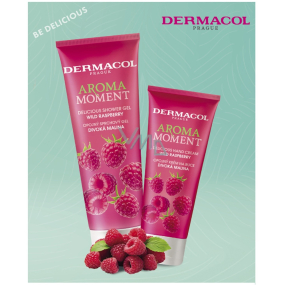 Dermacol Moment Be Delicious Malina sprchový gel 250 ml + krém na ruce 100 ml, dárková sada pro ženy