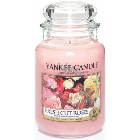 Yankee Candle Fresh Cut Roses - Čerstvě nařezané růže vonná svíčka Classic velká sklo 623 g