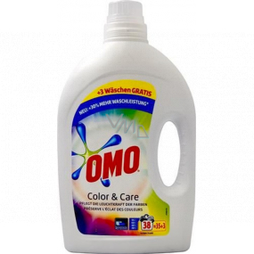 Omo Color & Care gel na praní, barevné prádlo 38 dávek 1,9 l