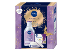 Nivea Beauty Care Antiwrinkle krém pro zlepšení kontur 65+ 50 ml + Nivea Sensitive zklidňující micelární voda 400 ml, kosmetická sada pro ženy