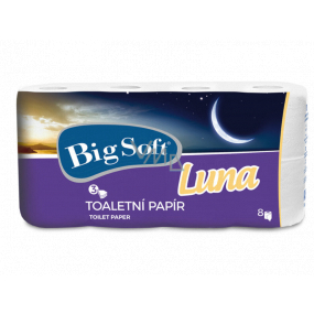 Big Soft Luna toaletní papír 3 vrstvý, 200 útržků 8+2 kusy