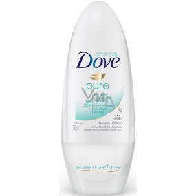 Dove Pure kuličkový antiperspirant deodorant roll-on pro ženy 50 ml