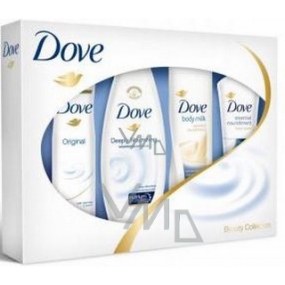 Dove Original deodorant sprej 150 ml + sprchový gel 250 ml + tělové mléko 250 ml + krém 75 ml, kosmetická sada