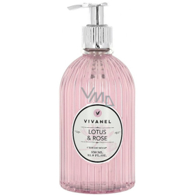 Vivian Gray Vivanel Lotus Rose luxusní tekuté mýdlo s dávkovačem 350 ml