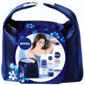 Nivea Hydration odličovač 125 ml + krém na ruce 100 ml + tělové mléko 400 ml + taška, pro ženy kosmetická sada