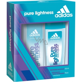 Adidas Pure Lightness parfémovaný deodorant sklo pro ženy 75 ml + deodorant sprej pro ženy 150 ml, kosmetická sada