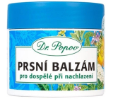 Dr. Popov Masážní prsní balzám pro dospělé k masáži hrudníku, zad, krku, spánků, čela a zátylku při dýchacích potížích a kašli, uvolňuje dýchací cesty 50 ml