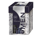 Nivea Men Deep Collection Comfort voda po holení 100 ml + Nivea Men Creme krém na obličej, tělo a ruce 75 ml + Nivea Men Deep Darkwood antiperspirant roll-on 50 ml + Nivea Men Deep Clean sprchový gel 250 ml, kosmetická sada pro muže