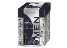 Nivea Men Deep Collection Comfort voda po holení 100 ml + Nivea Men Creme krém na obličej, tělo a ruce 75 ml + Nivea Men Deep Darkwood antiperspirant roll-on 50 ml + Nivea Men Deep Clean sprchový gel 250 ml, kosmetická sada pro muže