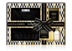 Baylis & Harding Mandarinka a Grapefruit mycí gel 100 ml + mléko na ruce a tělo 100 ml + koupelová sůl 75 g + luxusně měkký dámský župan 1 kus, kosmetická sada pro ženy