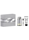 Montblanc Explorer Platinum parfémovaná voda 100 ml + sprchový gel 100 ml + parfémovaná voda 7,5 ml miniatura, dárková sada pro muže