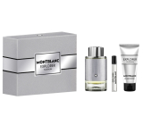 Montblanc Explorer Platinum parfémovaná voda 100 ml + sprchový gel 100 ml + parfémovaná voda 7,5 ml miniatura, dárková sada pro muže