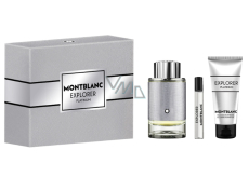 Montblanc Explorer Platinum parfémovaná voda 100 ml + sprchový gel 100 ml + parfémovaná voda 7,5 ml miniatura, dárková sada pro muže