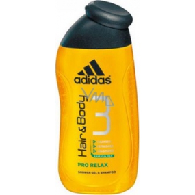 Adidas 3 Pro Relax sprchový gel na tělo a vlasy pro muže 250 ml