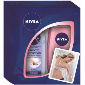 Nivea Smooth tělové mléko Smooth Sensation 250 ml + Water Lily & Oil sprchový gel 250 ml kosmetická sada pro ženy