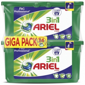 Ariel 3v1 Regular gelové kapsle na praní prádla 84 kusů 2 x 1255,8 g