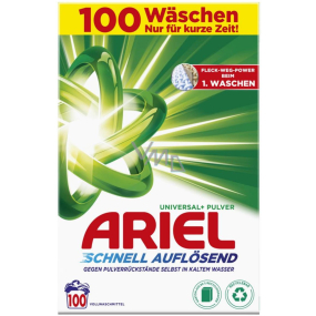 Ariel Universal+ box univerzální prací prášek na barevné, bílé a černé prádlo 100 dávek 5,5 kg