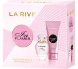 La Rive In Flames parfémovaná voda 90 ml + sprchový gel 100 ml, dárková sada pro ženy