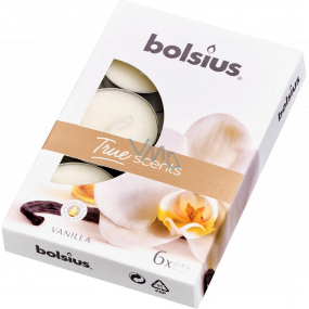 Bolsius Aromatic Vanille - Vanilka vonné čajové svíčky 6 kusů, doba hoření 4 hodiny