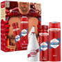 Old Spice Ironman Whitewater sprchový gel 250 ml + voda po holení 100 ml + deodorant sprej 150 ml + hrací domino, kosmetická sada pro muže