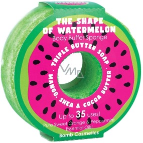 Bomb Cosmetics The Shape of Watermelon Donut přírodní sprchová masážní koupelová houba s vůní 165 g