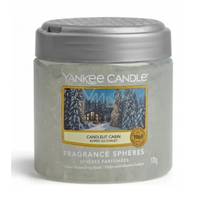 Yankee Candle Candlelit Cabin - Chata ozářená svíčkou Spheres voňavé perly neutralizují pachy a osvěží malé prostory 170 g