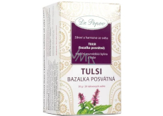 Dr. Popov Tulsi Bazalka posvátná bylinný čaj podporuje vitalitu, imunitu dýchání, přispívá také ke zvládání stresu 20 x 1,5 g