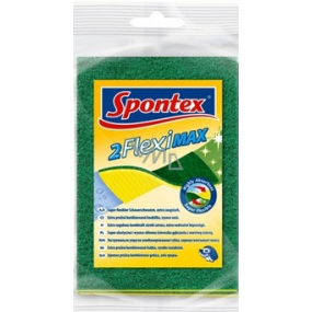 Spontex 2 Fleximax 2v1 houbová utěrka s abrazivem - houbička + utěrka 2 kusy