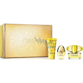 Versace Yellow Diamond toaletní voda 50 ml + toaletní voda 10 ml + tělové mléko 50 ml, dárková sada pro ženy