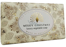 English Soap Vintage Merry Christmas přírodní parfémované toaletní mýdlo s bambuckým máslem 190 g