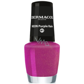 Dermacol Neon Nail Polish Neonový lak na nehty 41 Purple Rain 5 ml