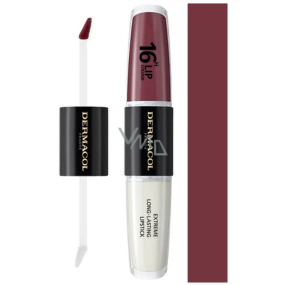 Dermacol 16H Lip Colour 2v1 dlouhotrvající barva na rty a lesk 12 2 x 4 ml