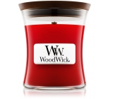 WoodWick Pomegranate - Granátové jablko vonná svíčka s dřevěným knotem a víčkem sklo střední 275 g