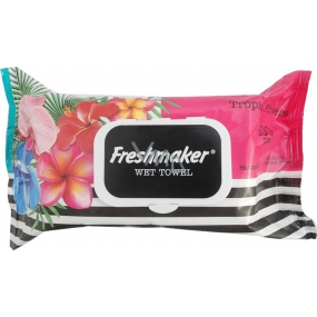 Freshmaker Tropical Flowers vlhčené kosmetické ubrousky 100 kusů