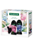 Palmolive Sparkling Bloom Midnight Rose & Iced Peony sprchový gel 250 ml + Enchanted Orchid & Warm Vanilla sprchový gel 250 ml + masážní pomůcka Gua sha na obličej, kosmetická sada pro ženy