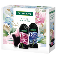 Palmolive Sparkling Bloom Midnight Rose & Iced Peony sprchový gel 250 ml + Enchanted Orchid & Warm Vanilla sprchový gel 250 ml + masážní pomůcka Gua sha na obličej, kosmetická sada pro ženy