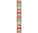 North Pole Traditional Balicí vánoční papír barevný 7 m x 70 cm Hnědý auto, strom