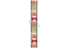 North Pole Traditional Balicí vánoční papír barevný 7 m x 70 cm Hnědý auto, strom