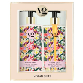 Vivian Gray Sensational Jasmin sprchový gel + tělové mléko 2 x 350 ml, dárková sada