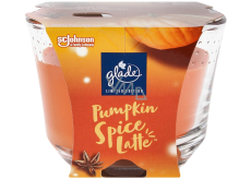 Glade Pumpkin Spice Latte vonná svíčka ve skle, doba hoření až 50 hodin 204 g